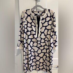 Diane Von Furstenberg Achelle Printed Shift Dress. Size 12